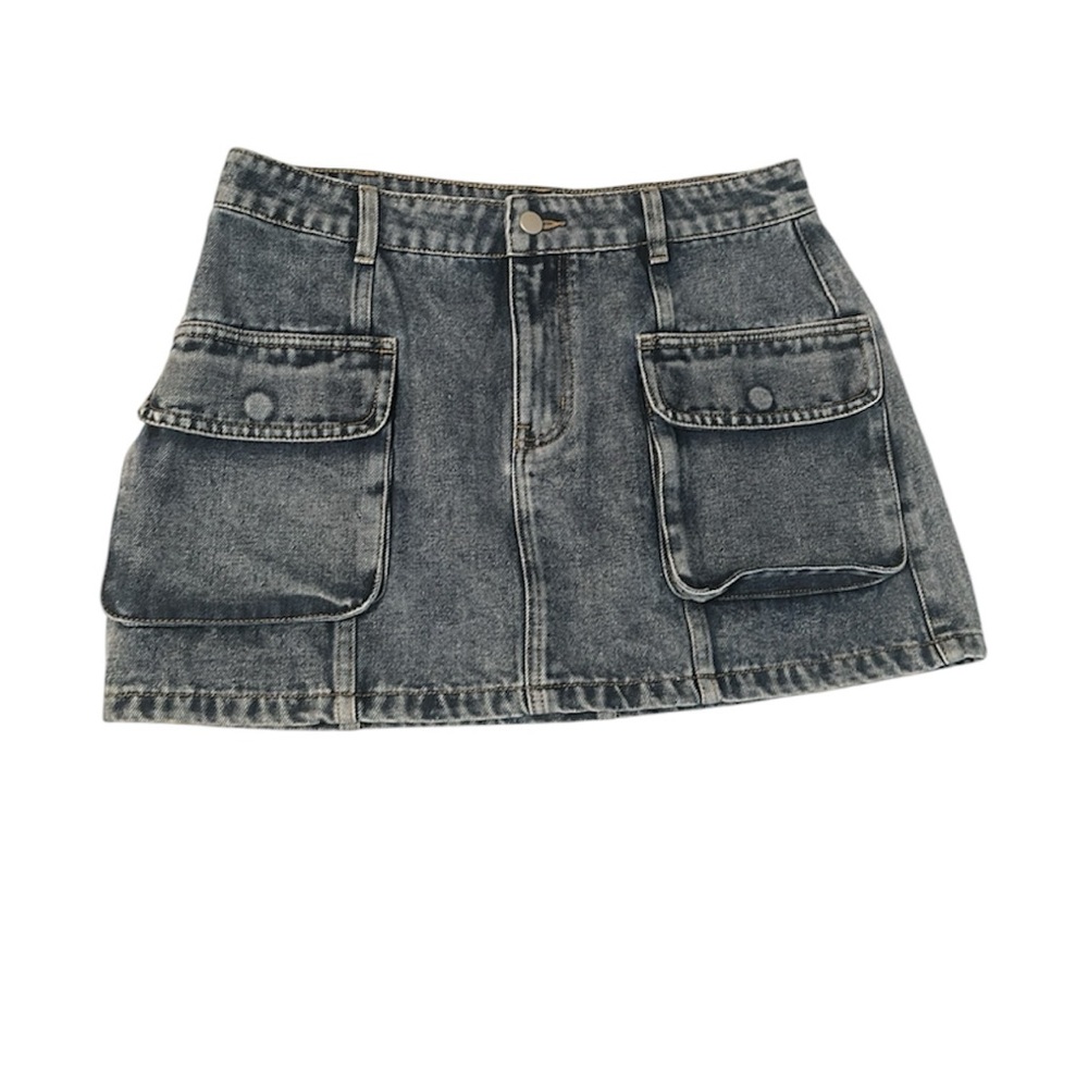 Lush Brand Denim Mini Skirt with Pockets size L